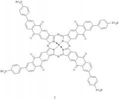 Металлокомплексы тетра-6-(пара-сульфофенилен) антрахинонопорфиразина (патент 2246495)