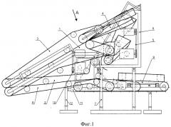 Устройство для съема тресты льняной с транспортера сушилки (патент 2318929)