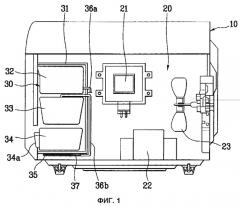 Микроволновая печь с кофеваркой, узел нагревательного элемента в ней и способ управления ею (патент 2280336)