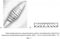 Способ визуализации ротационного искривления решетки нанотонких кристаллов (патент 2570106)