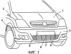 Передняя часть автомобильного кузова (патент 2529091)