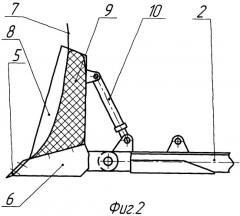 Рабочее оборудование бульдозера (патент 2374396)