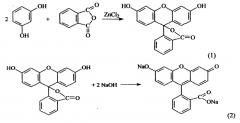 Способ получения лекарственной формы препарата на основе динатриевой соли флуоресцеина (патент 2572718)
