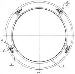 Устройство для соединения корпусов двухконтурного газотурбинного двигателя (патент 2265743)
