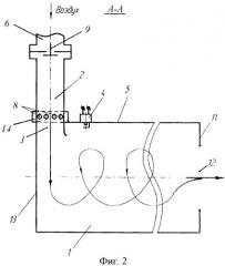 Пульсирующая вихревая топка (патент 2414646)