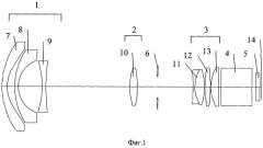Широкоугольный проекционный объектив (патент 2253141)