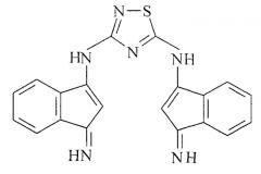 N3, n5-бис[(1z)-1-имино-2-метил-1h-инден-3-ил]-1, 2, 4-тиадиазол-3, 5-диамин, обладающий свойством кислотного красителя и как исходное соединение для синтеза макрогетероциклического соединения (патент 2540863)