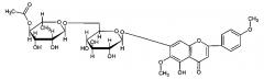7-о-[6-о-(4-ацетил-альфа-l-рамнопиранозил)-бета-d-глюкопиранозидо-5-гидрокси-6-метокси-2-(4-метокси-фенил)-4н-хромон-4-он, оказывающий антиалкогольное влияние на высшую нервную деятельность (патент 2605377)