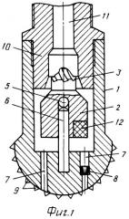 Коронка для бурения скважин в высокогазоносных пластах (патент 2370622)