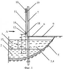 Способ определения толщины углеводородной фазы над водой в накопителе нефтяных отходов и устройство для его осуществления (патент 2393437)