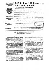 Система управления орошением для струговых установок (патент 641123)