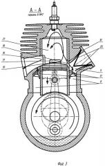Двухтактный двигатель внутреннего сгорания без кривошипно-камерной продувки (патент 2291309)