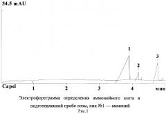 Способ определения общего азота методом капиллярного электрофореза (патент 2554799)