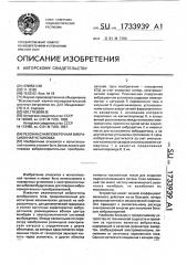 Резонансная поверочная вибрационная установка (патент 1733939)