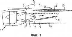 Устройство уменьшения шума взаимодействия струи/пилона в турбореактивных двигателях (патент 2566835)