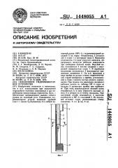 Скважинное гидромониторное устройство (патент 1448055)