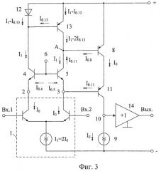 Каскодный дифференциальный усилитель с малым напряжением смещения нуля (патент 2390914)