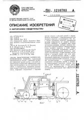 Многорядная корнеклубнеуборочная машина (патент 1210703)