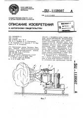 Машина для съема плодов пульсирующим воздушным потоком (патент 1159507)