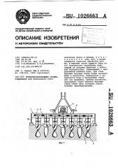 Почвообрабатывающее орудие (патент 1026663)