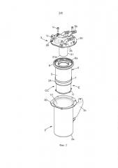 Топливный фильтр и патрон для такого фильтра с встроенным присадочным резервуаром (патент 2666829)