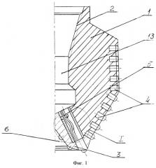 Буровое долото (патент 2517420)