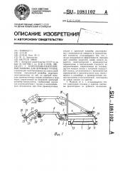 Погрузочно-разгрузочная машина для штучных грузов (патент 1081102)