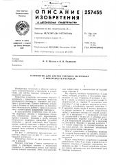 Устройство для снятия твердого материала с поверхности расплава (патент 257455)