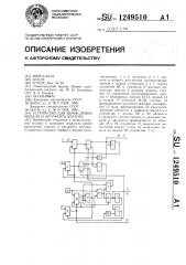 Устройство для вычисления модуля и аргумента вектора (патент 1249510)