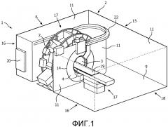 Радиочастотно экранированный диагностический кабинет системы магнитно-резонансной визуализации (патент 2653565)