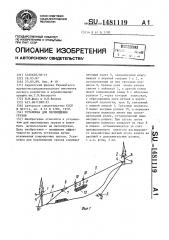 Установка для перемещения грузов (патент 1481119)