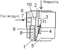 Пневматическая форсунка с коническим завихрителем (патент 2646186)