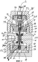 Трехпутевой клапан с пневмоприводом (патент 2516049)