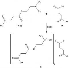 Бис{2-[(2e)-4-гидрокси-4-оксобут-2-еноилокси]-n,n-диэтилэтанаминия} бутандиоат и способ его получения (патент 2600315)