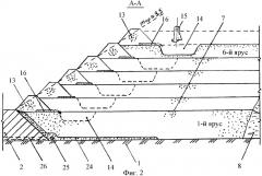 Способ поярусного складирования зернистых отходов в гидроотвал (патент 2384669)
