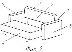 Трансформируемая мебель для сидения и лежания (патент 2555956)