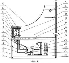 Охлаждаемая витрина для экспозиции кондитерских изделий (патент 2547438)
