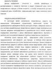 Деагрегация и диспергирование в воздух лекарственного порошка (патент 2322269)