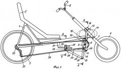 Велосипед рикамбент с линейным приводом (патент 2485000)