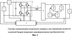 Система электропитания космического аппарата с регулированием мощности солнечной батареи инверторно-трансформаторным преобразователем (патент 2574565)