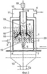 Камера для проведения тепломассообмена между диспергированными частицами и газообразной средой (патент 2523486)