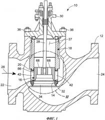 Регулирующее клапанное устройство и уплотнение (патент 2485383)