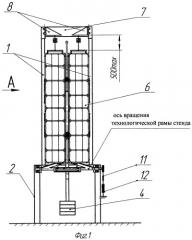 Испытательный стенд для раскрытия батареи солнечной (патент 2468969)