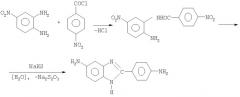 Способ получения 5(6)-амино-2-(4-аминофенил)бензимидазола (патент 2345988)