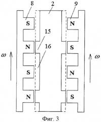 Двухроторный соленоидный ветрогенератор с зубцовым статором (патент 2442018)