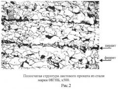 Способ определения полосчатой структуры металла листового проката феррито-перлитных сталей (патент 2439169)