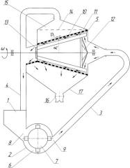 Молотковая дробилка для фуражного зерна с разделительной камерой (патент 2380159)