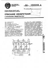Устройство для формирования диаграммы направленности антенной решетки (патент 1022244)