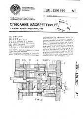 Форма для отливки изделий с боковыми пазами (патент 1391920)