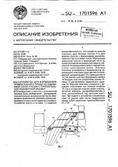 Устройство для формования прямоугольного рукава из подаваемой снизу пленки к горизонтальной упаковочной машине (патент 1701596)